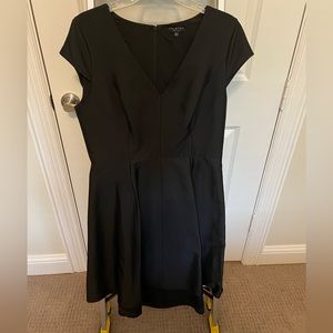 Halston Heritage black v-neck cocktail dress. Size: 12